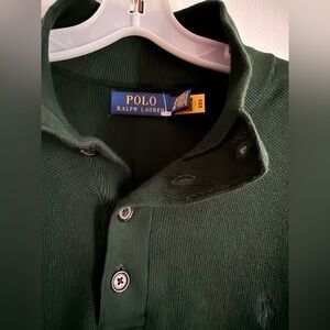 Ralph Lauren Men's Dark Green Mock Neck Sweater